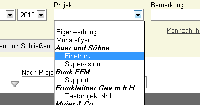 Arbeitszeiterfassung über das Internet - Kunden