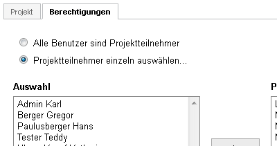 Projektteilnehmer