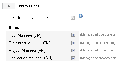 User permission and user roles